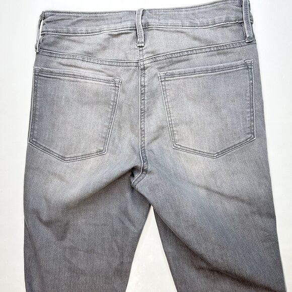 Athleta Skinny Ankle Jeans Womens 6 Gray Sculptek Stretch Denim Raw Hem Fray - Picture 9 of 10